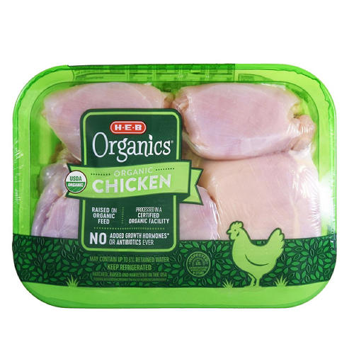 H-E-B Organics Fresh Boneless Skinless Chicken Thighs