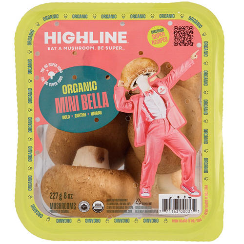 Highline Organic Whole Mini Bella Mushrooms