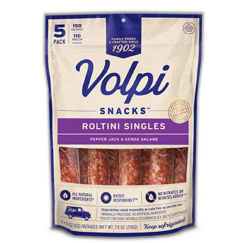 Volpi Roltini Single Cheese Snacks - Pepper Jack & Genoa