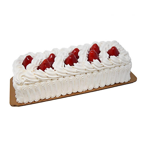 h e b fresh strawberry white bar cake 000410770