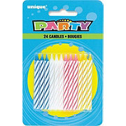 unique Party Assorted Colors Spiral Birthday Candles