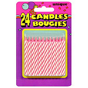 Unique Pink Stripes Candles