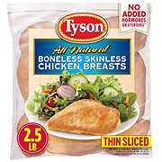 Tyson Frozen Boneless Skinless Chicken Breasts, Thin Sliced