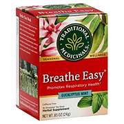 Traditional Medicinals Breathe Easy Eucalyptus Mint Herbal Tea Bags