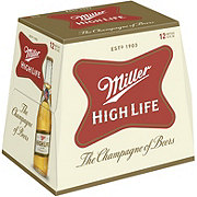 Miller High Life Beer 12 pk Longneck Bottles