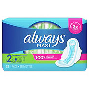 Always Maxi Pads Overnight Absorbency Unscented with Wings Size 5