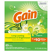 Gain Aroma Boost HE Powder Laundry Detergent, 89 Loads - Original