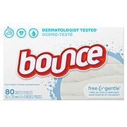 Bounce Fabric Softener Dryer Sheets - Free & Gentle