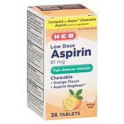 H-E-B Low Dose Aspirin Orange Chewable Tablets