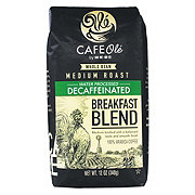 CAFE Olé by H-E-B Whole Bean Medium Roast Decaf Breakfast Blend Coffee