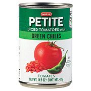 H-E-B Petite Diced Tomatoes with Green Chiles