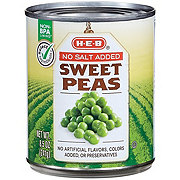 H-E-B No Added Salt Sweet Peas