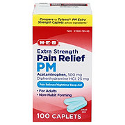 H-E-B Pain Relief PM Acetaminophen Caplets - 500 mg