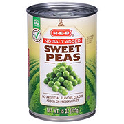 H-E-B No Salt Added Sweet Peas