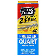 H-E-B Texas Tough Double Zipper Quart Freezer Bags