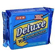H-E-B Deluxe American Cheese, Slices