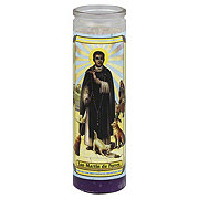 Brilux San Martin de Porres Religious Candle - Purple Wax