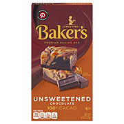 Baker's Unsweetened 100% Cacao Baking Chocolate Bar