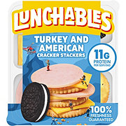Lunchables Snack Kit Tray - Turkey & American Cracker Stackers with Chocolate Creme Cookies