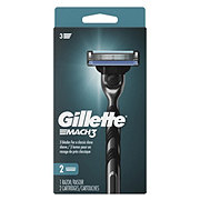 Gillette Mach3 Razor for Men + 2 Blade Refills