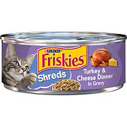 Friskies Purina Friskies Gravy Wet Cat Food, Shreds Turkey & Cheese Dinner