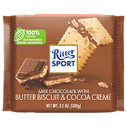 Ritter Sport Milk Chocolate with Butter Biscuit & Cocoa Creme