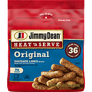 Jimmy Dean Heat 'n Serve Frozen Pork Breakfast Sausage Links - Original, 36 ct