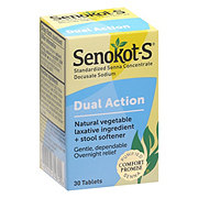 Senokot Natural Vegetable Laxative Plus Stool Softener Tablets