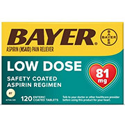 Bayer Aspirin Pain Reliever Low Dose Safety Coated Tablets