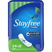 Stayfree Maxi Super Pads For Women, Wingless