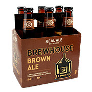 Real Ale Brewhouse Brown Ale Beer 6 pk Bottles
