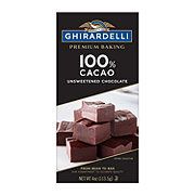 Ghirardelli Premium 100% Cacao Unsweetened Chocolate Baking Bar