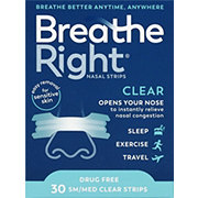 Breathe Right Clear Nasal Strips - Small To Medium