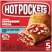 Hot Pockets Pepperoni Pizza Frozen Sandwiches - Garlic Buttery Crust