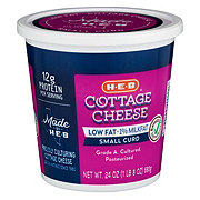 H-E-B Low Fat 1% Milkfat Small Curd Cottage Cheese
