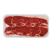H-E-B Beef Chuck Shoulder Flanken Style Ribs Bone-In Thick