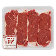 H-E-B Boneless Beef New York Strip Steaks - USDA Select - Value Pack