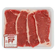 H-E-B Boneless Beef New York Strip Steaks, Thin Cut - USDA Select - Value Pack