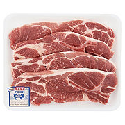 H-E-B Bone-in Boston Butt Pork Steaks - Value Pack