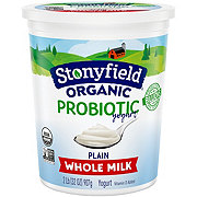 Stonyfield Organic Whole Milk Plain Probiotic Yogurt