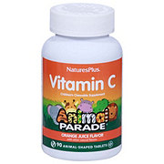 NaturesPlus Source of Life Animal Parade Vitamin C Natural Orange Juice Flavor Chewable Tablets