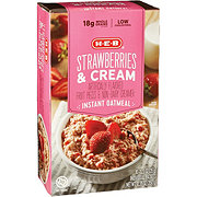 H-E-B Instant Oatmeal - Strawberries & Cream