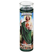 Reed Candle Saint Jude Perfume Scented Religious Candle - Green Wax