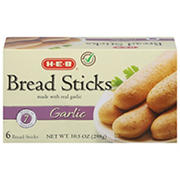 H-E-B Garlic Breadsticks, 6 ct