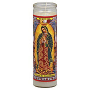 Reed Candle Virgen de Guadalupe Perfume Scented Religious Candle - White Wax