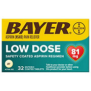 Bayer Aspirin Pain Reliever/Fever Reducer Low Dose 81 mg Enteric Safety Coated Tablets