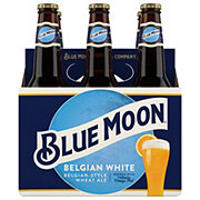 Blue Moon Belgian White Ale Beer 6 pk Bottles