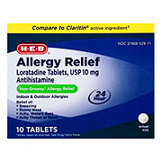 H-E-B Allergy 24 Hour Relief Loratadine Tablets – 10 mg