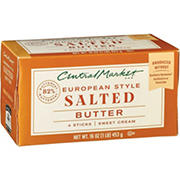 Central Market European Style Salted Butter Sticks, 4 ct