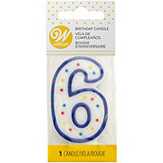 Wilton Numeral Six Party Candle